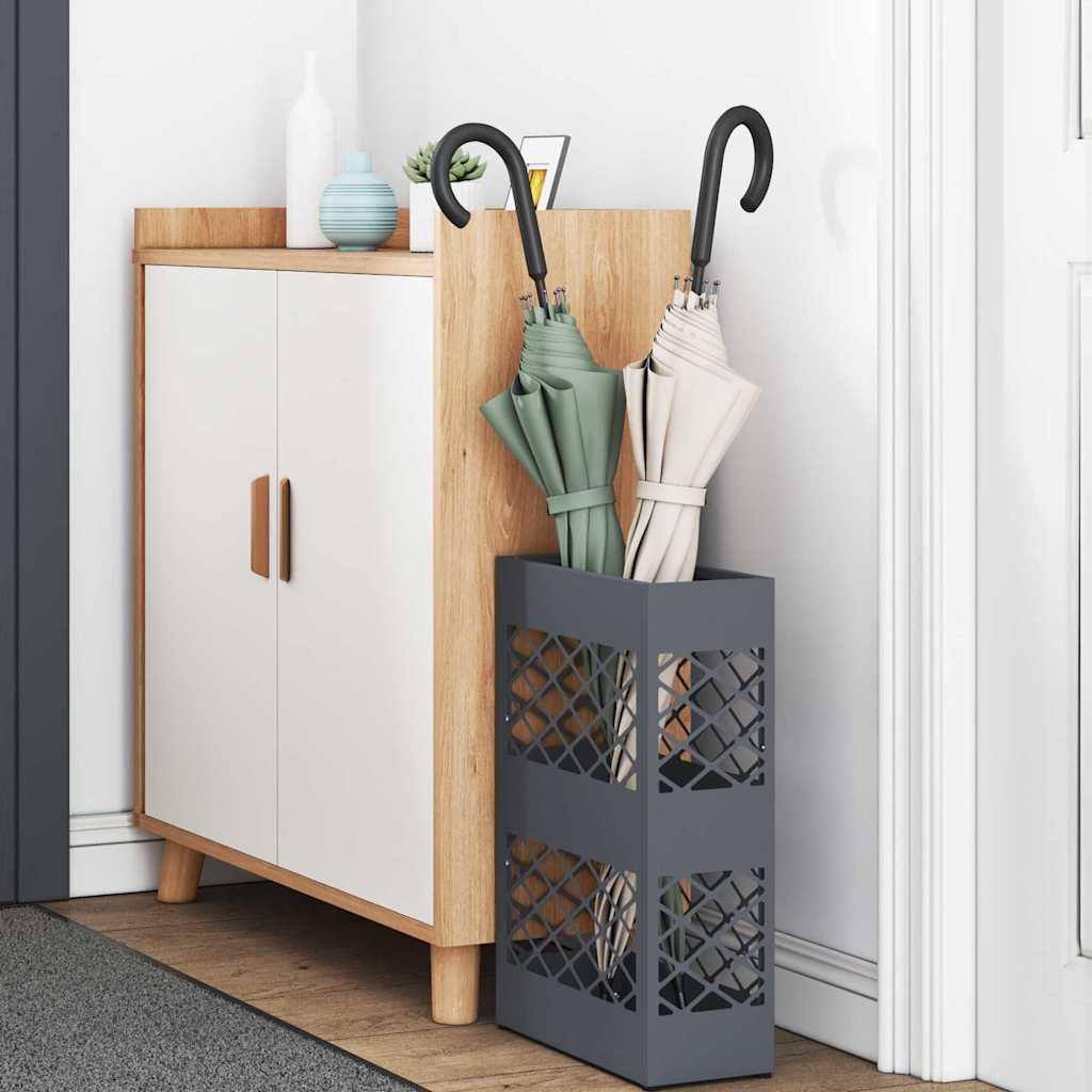 Umbrella Stand Anthracite 28 x 12 x 41 cm Steel