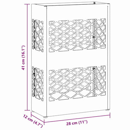 Umbrella Stand Anthracite 28 x 12 x 41 cm Steel