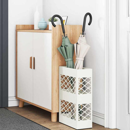 Umbrella Stand White 28 x 12 x 41 cm Steel