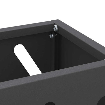 Umbrella Stand Black 28 x 12 x 41 cm Steel
