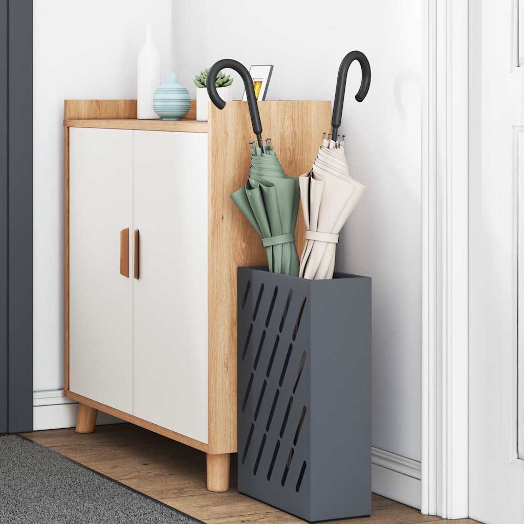 Umbrella Stand Anthracite 28 x 12 x 41 cm Steel