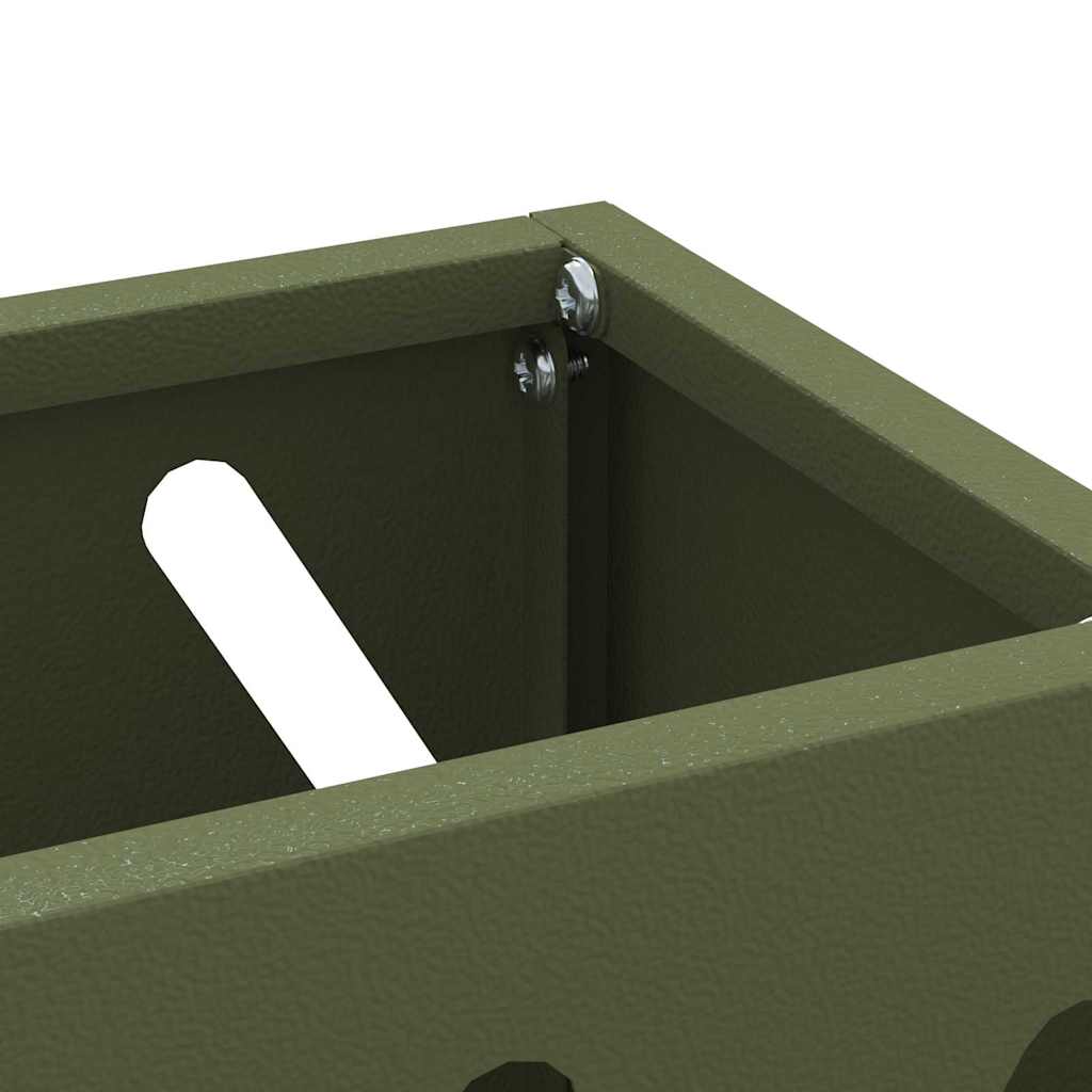 Umbrella Stand Olive green 28 x 12 x 41 cm Steel