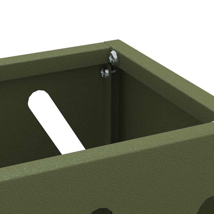 Umbrella Stand Olive green 28 x 12 x 41 cm Steel