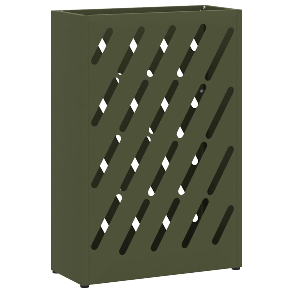 Umbrella Stand Olive green 28 x 12 x 41 cm Steel