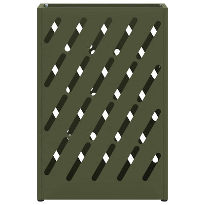 Umbrella Stand Olive green 28 x 12 x 41 cm Steel
