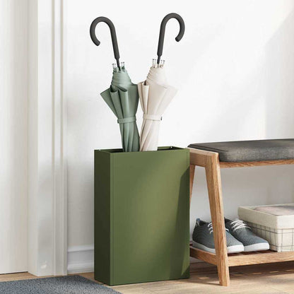 Umbrella Stand Olive green 28 x 12 x 41 cm Steel
