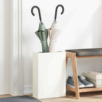 Umbrella Stand White 28 x 12 x 41 cm Steel