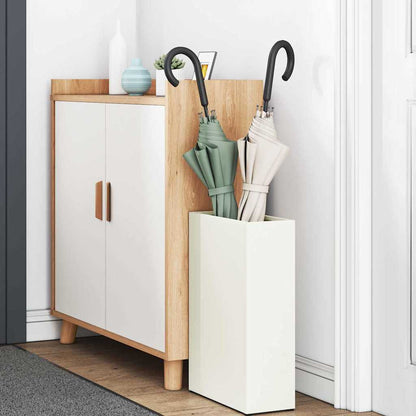 Umbrella Stand White 28 x 12 x 41 cm Steel