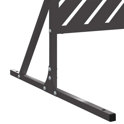Privacy Screen Black 100 x 50 x 180 cm Steel