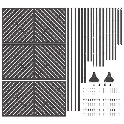 Privacy Screen Black 100 x 50 x 180 cm Steel