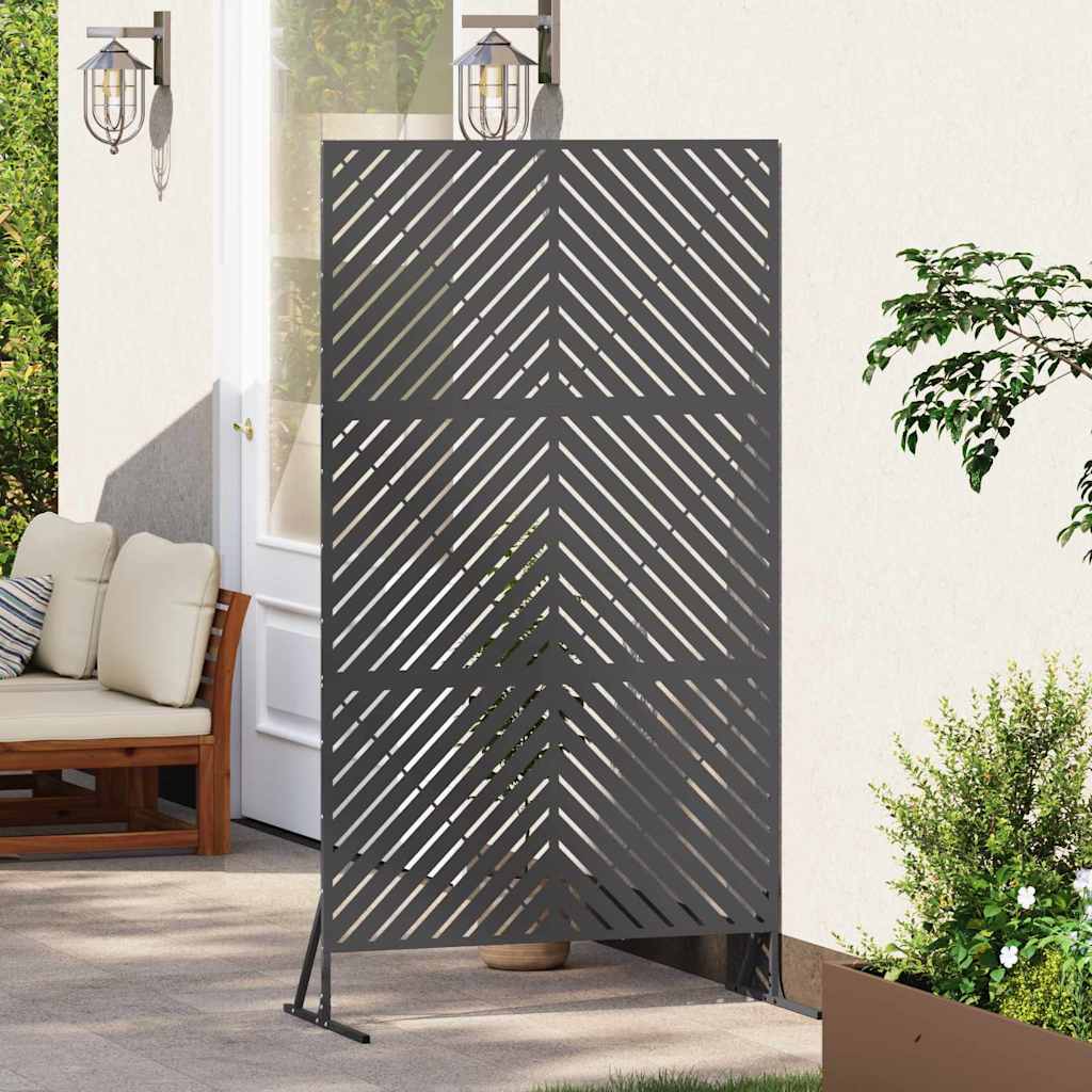 Privacy Screen Black 100 x 50 x 180 cm Steel