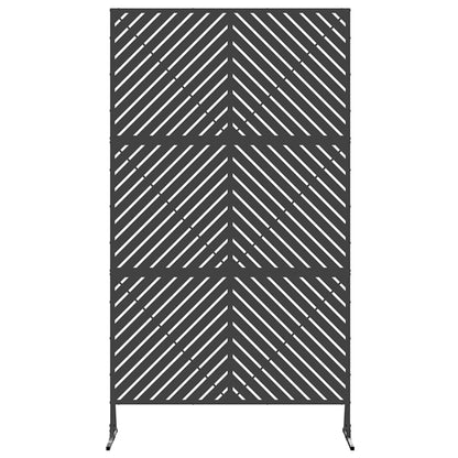 Privacy Screen Black 100 x 50 x 180 cm Steel