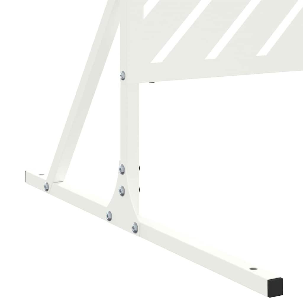 Privacy Screen White 100 x 50 x 180 cm Steel