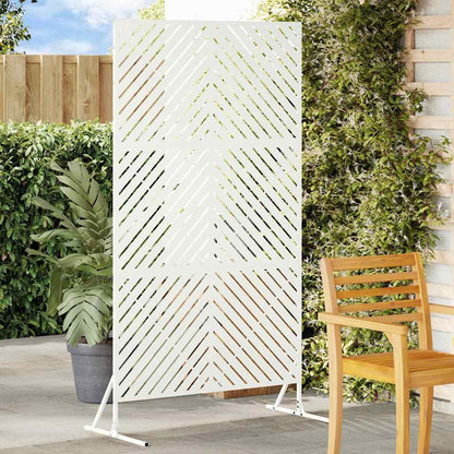 Privacy Screen White 100 x 50 x 180 cm Steel