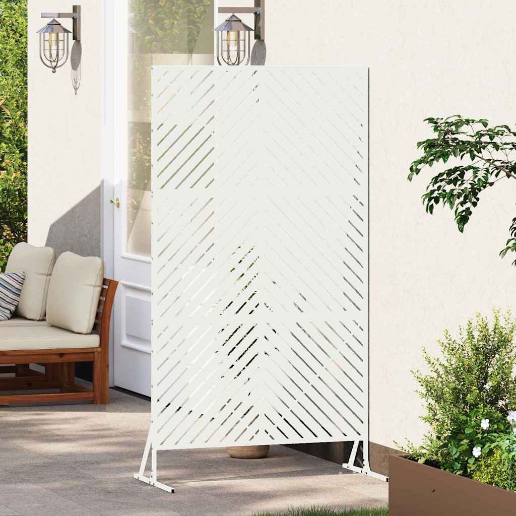 Privacy Screen White 100 x 50 x 180 cm Steel