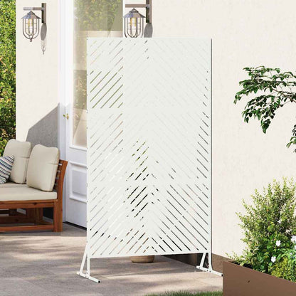 Privacy Screen White 100 x 50 x 180 cm Steel