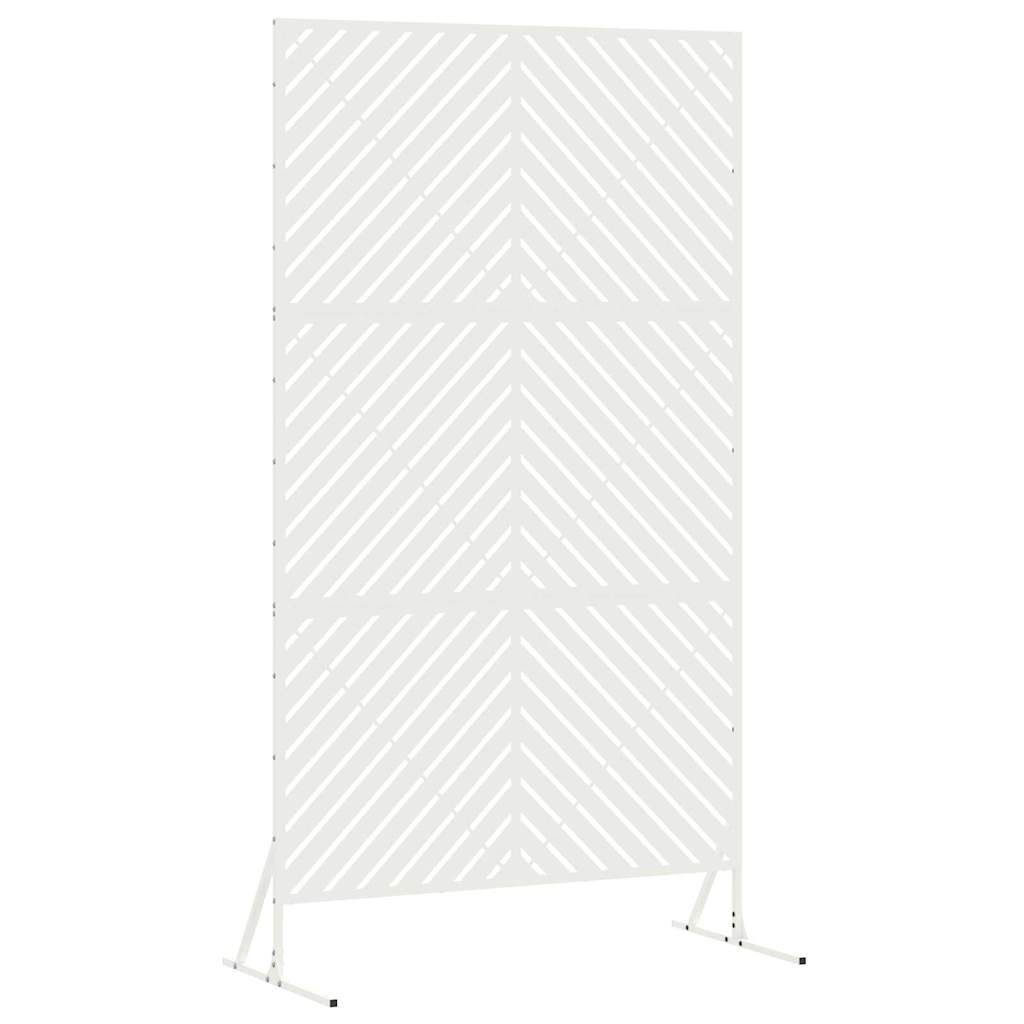 Privacy Screen White 100 x 50 x 180 cm Steel
