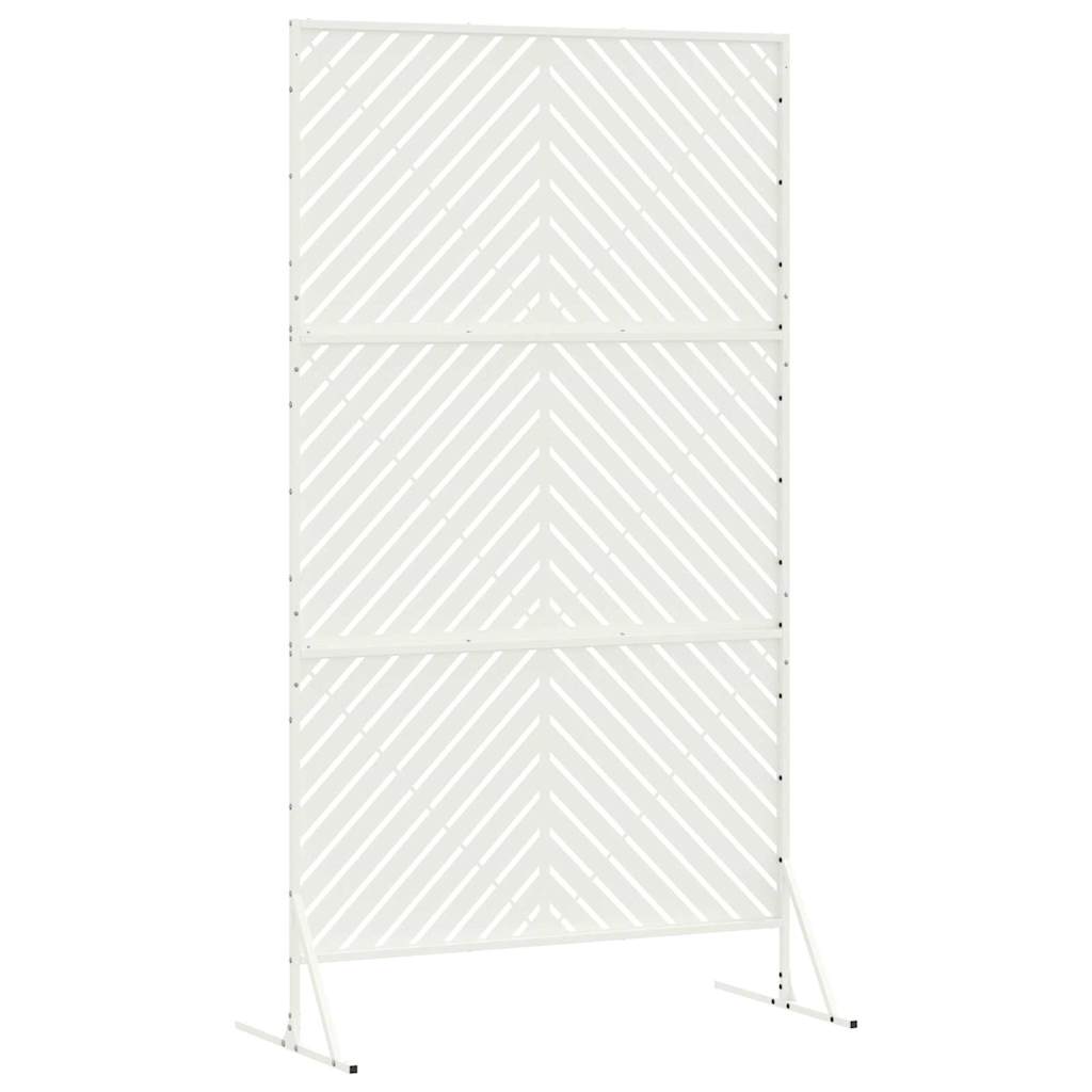 Privacy Screen White 100 x 50 x 180 cm Steel