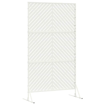 Privacy Screen White 100 x 50 x 180 cm Steel