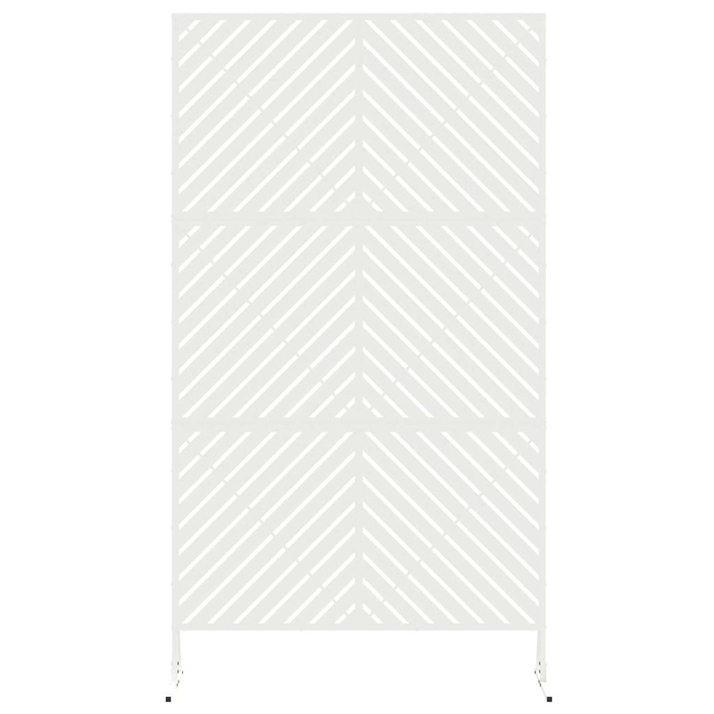 Privacy Screen White 100 x 50 x 180 cm Steel