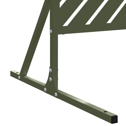 Privacy Screen Olive 100 x 50 x 180 cm Steel