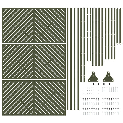 Privacy Screen Olive 100 x 50 x 180 cm Steel