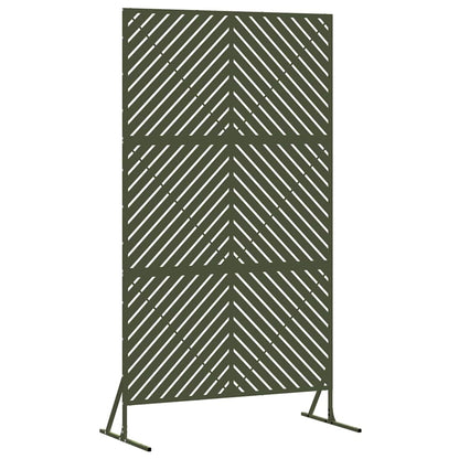 Privacy Screen Olive 100 x 50 x 180 cm Steel