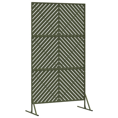 Privacy Screen Olive 100 x 50 x 180 cm Steel