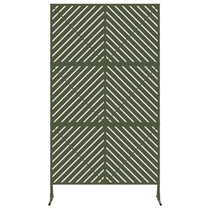 Privacy Screen Olive 100 x 50 x 180 cm Steel