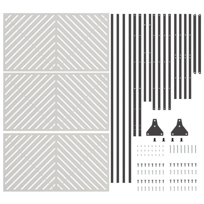 Privacy Screen Grey 100 x 50 x 180 cm Steel