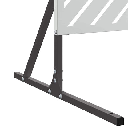 Privacy Screen Grey 100 x 50 x 180 cm Steel