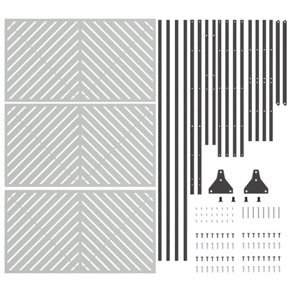 Privacy Screen Grey 100 x 50 x 180 cm Steel