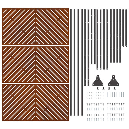 Privacy Screen Grey 100 x 50 x 180 cm Steel