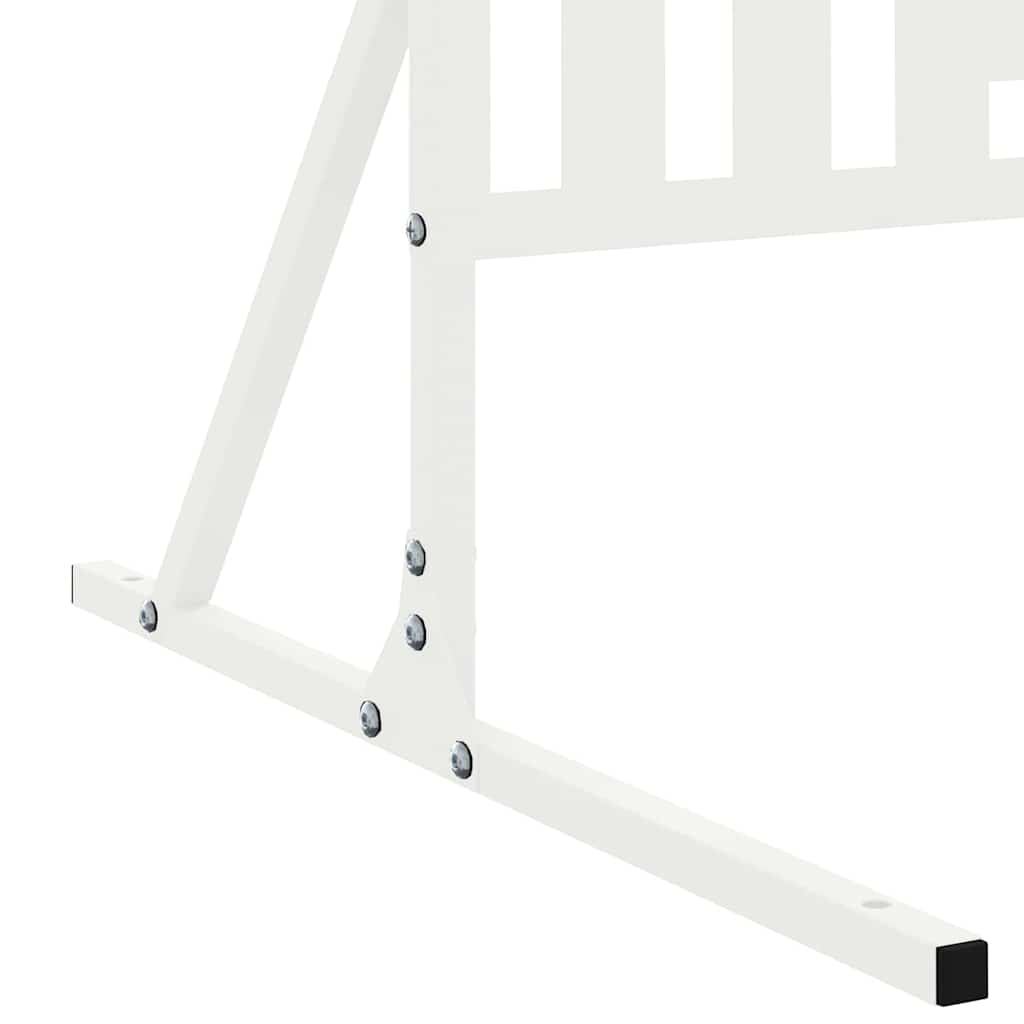 Privacy Screen White 100 x 50 x 180 cm Steel