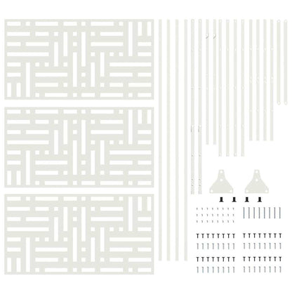 Privacy Screen White 100 x 50 x 180 cm Steel