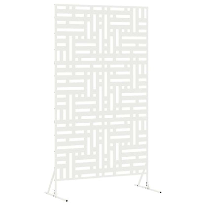 Privacy Screen White 100 x 50 x 180 cm Steel