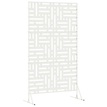 Privacy Screen White 100 x 50 x 180 cm Steel