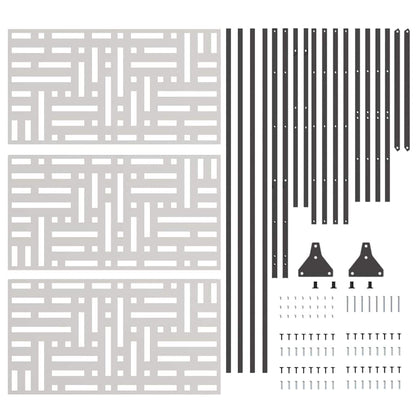 Privacy Screen Grey 100 x 50 x 180 cm Steel
