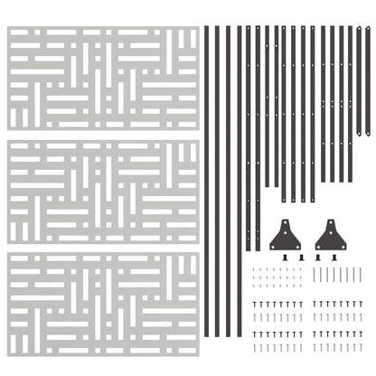 Privacy Screen 100 x 50 x 180 cm Galvanised Steel Silver