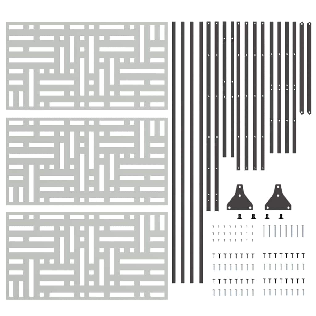 Privacy Screen Grey 100 x 50 x 180 cm Steel