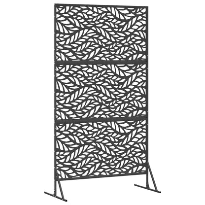 Privacy Screen Black 100 x 50 x 180 cm Steel