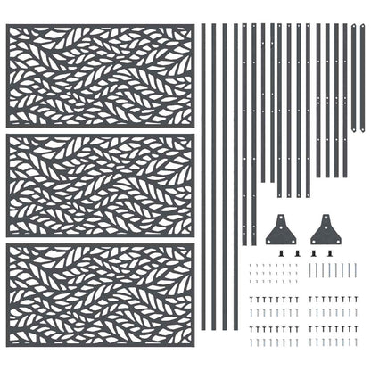 Privacy Screen Anthracite 100 x 50 x 180 cm Steel