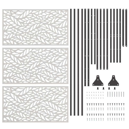 Privacy Screen Grey 100 x 50 x 180 cm Steel