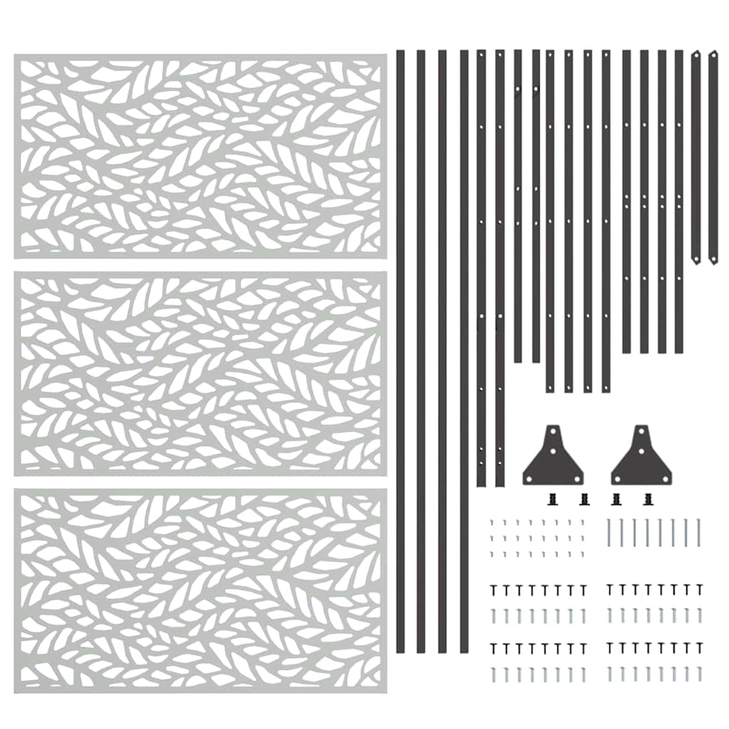 Privacy Screen Grey 100 x 50 x 180 cm Steel