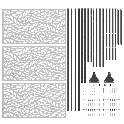 Privacy Screen Grey 100 x 50 x 180 cm Steel