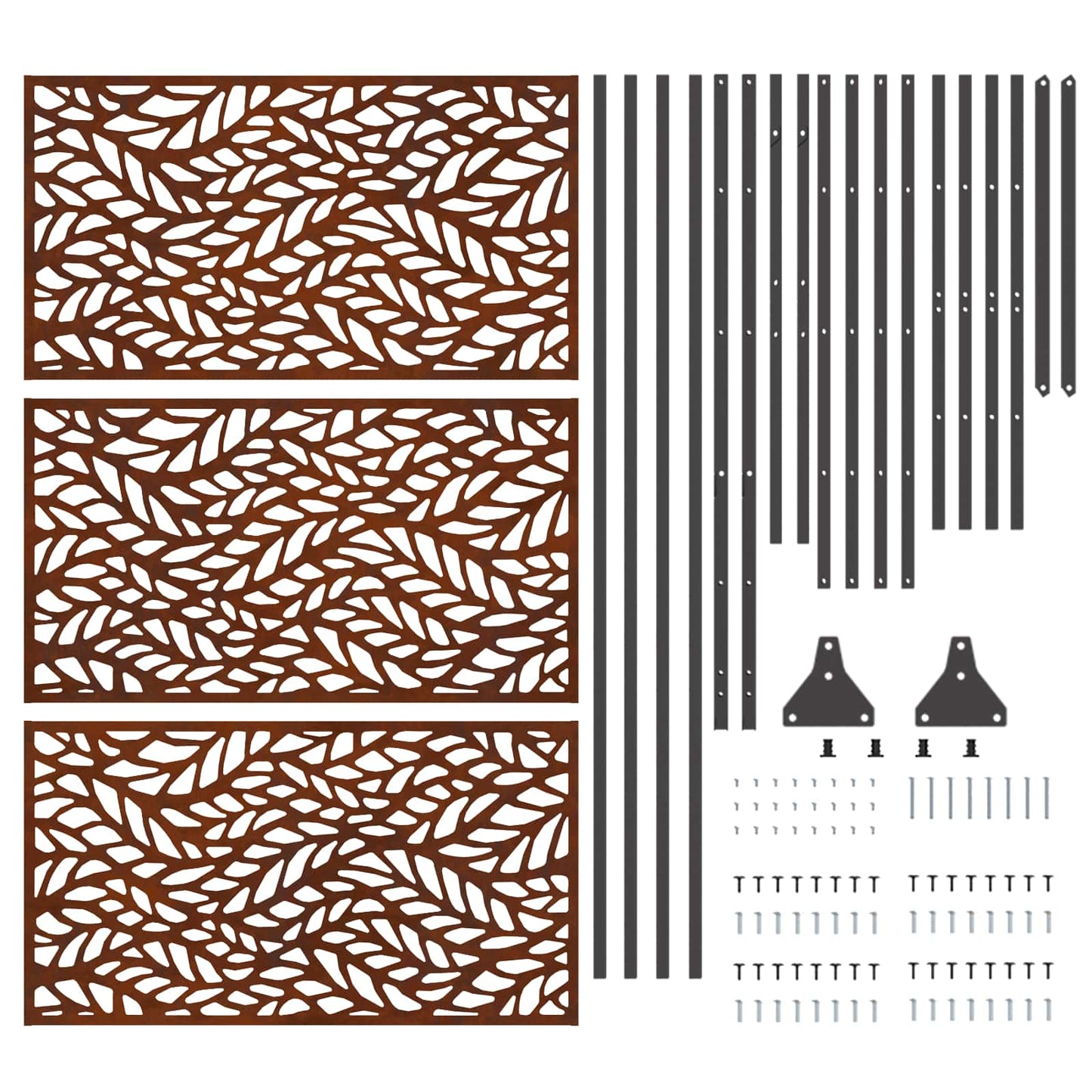 Privacy Screen Grey 100 x 50 x 180 cm Weathering Steel