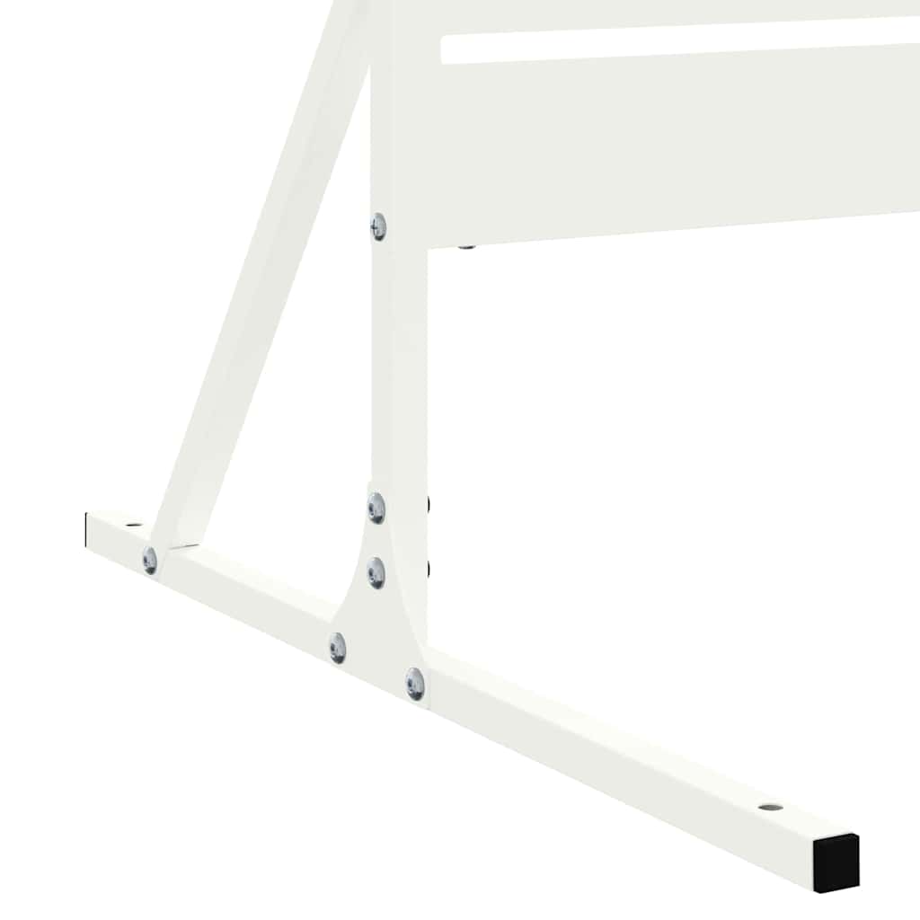 Privacy Screen White 100 x 50 x 180 cm Steel