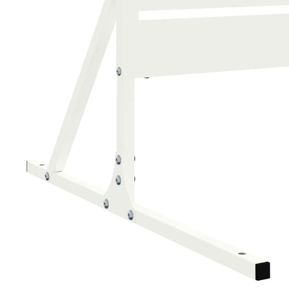 Privacy Screen White 100 x 50 x 180 cm Steel