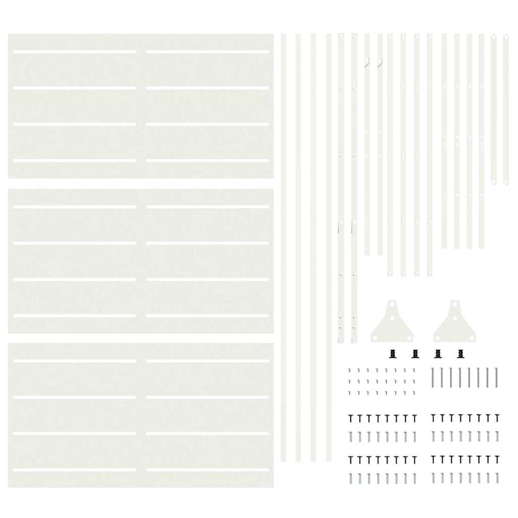 Privacy Screen White 100 x 50 x 180 cm Steel