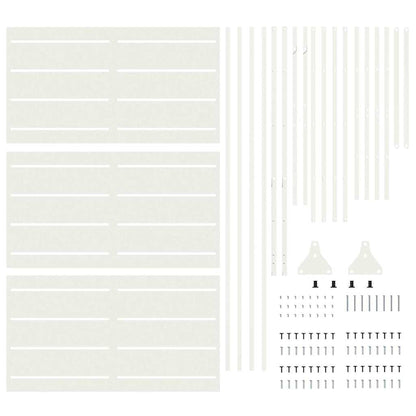 Privacy Screen White 100 x 50 x 180 cm Steel